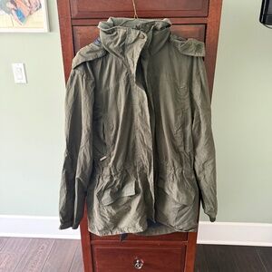 Toggi Men’s Field Jacket – Olive Green Utility Parka with Hood – Size Medium